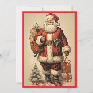 MAKOM1000- Carte postale vintage du Père Noël