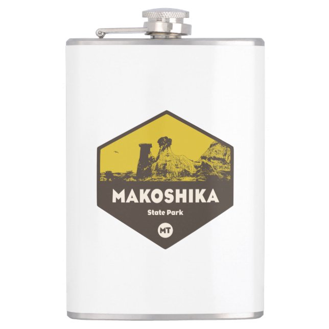 Makoshika State Park, Montana Hip Flask (Front)
