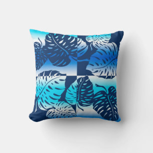Makua Monstera Hawaiian Striped Blend Pillows