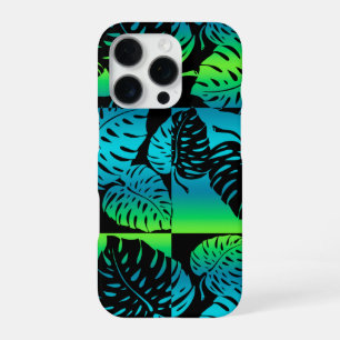 Makua Monstera Hawaiian Striped Blend Turq  iPhone 16 Pro Case