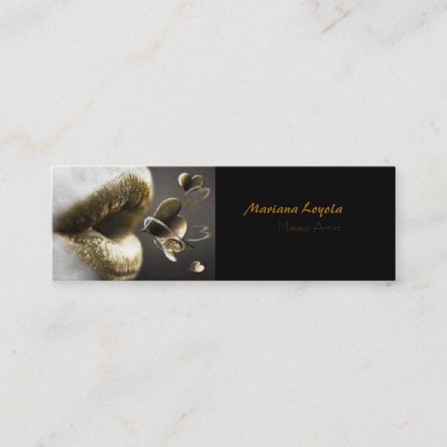 Makup Artist Mini Business Card (Front)