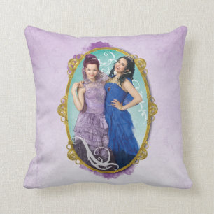 Mal and Evie Throw Pillow