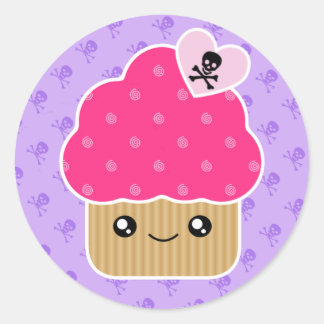Mal Cute Kawaii Cupcake De Stickers De Mort
