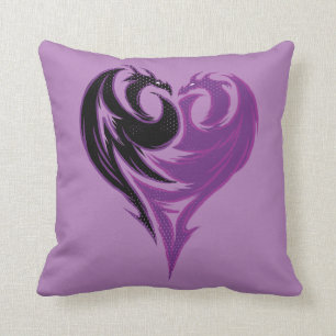 Mal Dragon Heart Throw Pillow