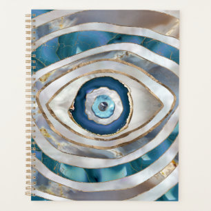 Mal Eye Textes minéraux et or