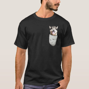 Mal Mally Chest Pocket For Alaska Dog Owners T-Shirt