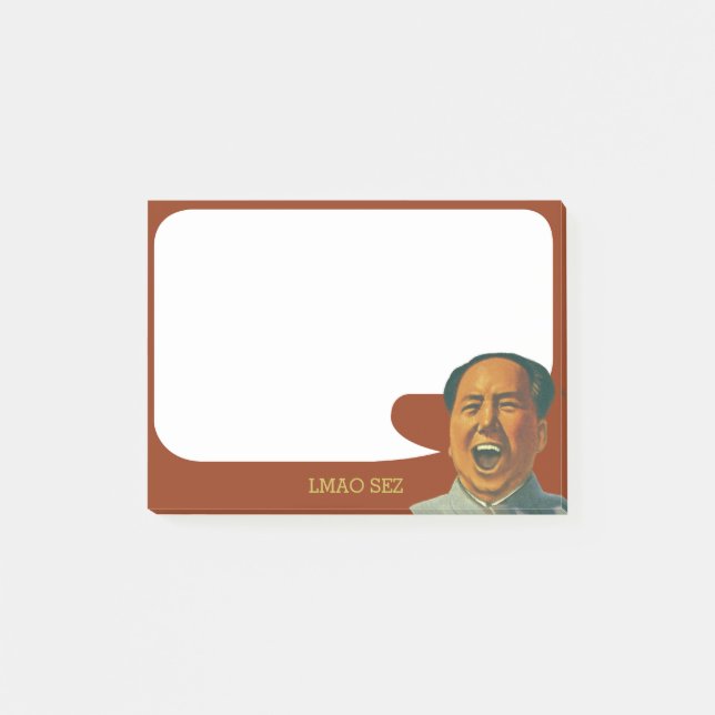 Mal riant des notes de post-it de Mao (Devant)