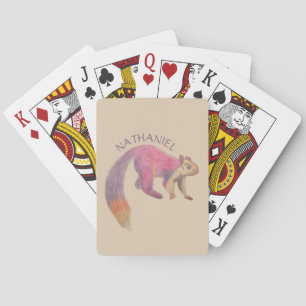 Malabar Giant Squirrel Illustration Personalized Playing Cards