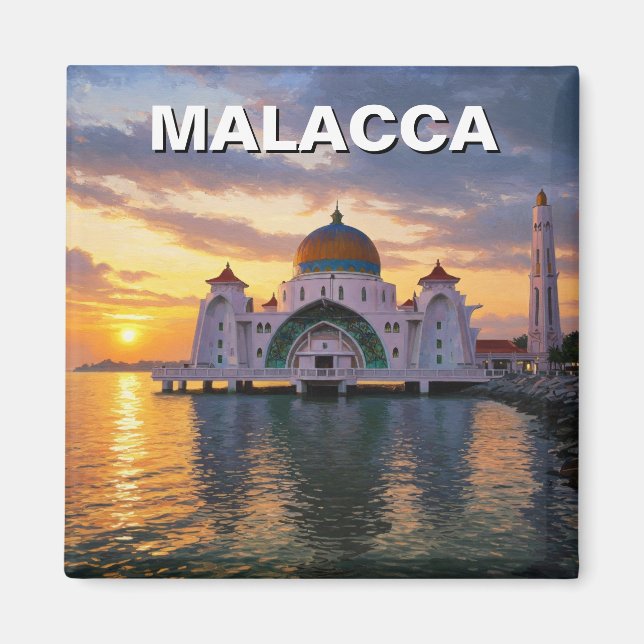 Malacca Straits Mosque Malaysia Magnet (Front)