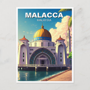 Malacca Straits Mosque Malaysia Postcard