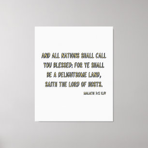 Malachi 3:12 Bible Verse KJV Wall Art