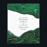 Malachite and Gold Strata Agate Wedding Invitation Flyer<br><div class="desc">Bright green malachite and copper gold shimmering stratification agate stone wedding invitation customizable to your event specifics. Envelopes are not included. For thicker invitations with envelopes included and matching products on the same theme please see the collection below.</div>