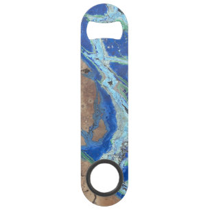Malachite Azurite Stone look Bar Key