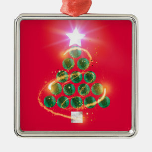 Malachite Christmas Metal Ornament