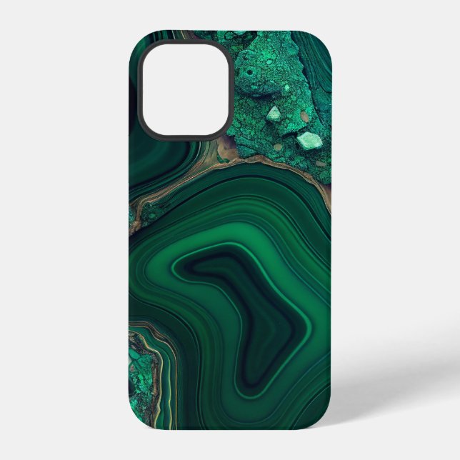 Malachite Cu6CO3(OH)2 iPhone Case (Back)