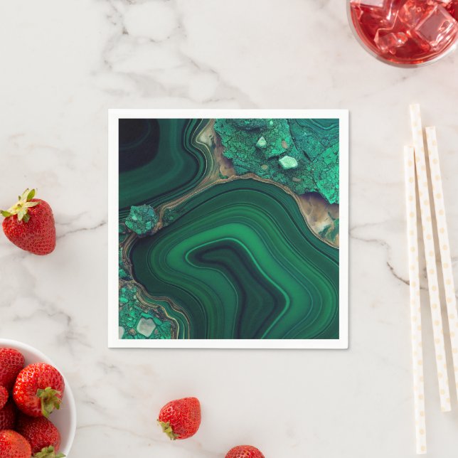 Malachite Cu6CO3(OH)2 Napkin (Insitu)