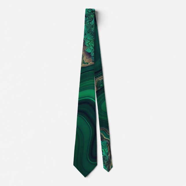 Malachite Cu6CO3(OH)2 Tie (Front)