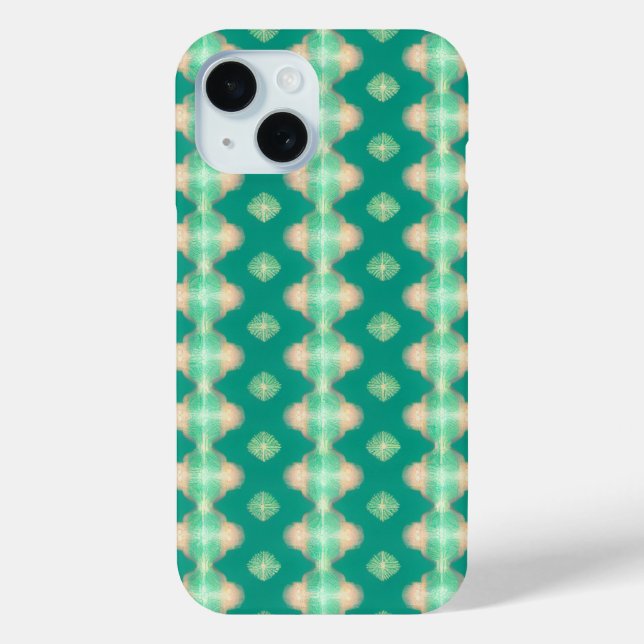 Malachite Green and Salmon Pink Phone Case (Back)