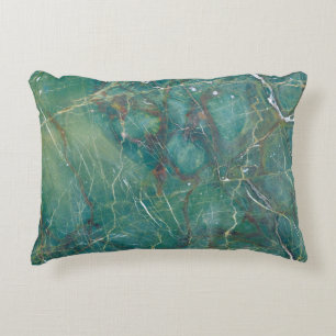 Malachite green marble texture, detail structure o accent pillow