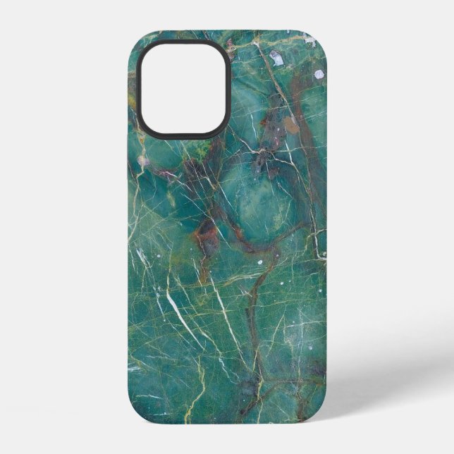 Malachite green marble texture, detail structure o iPhone case (Back)