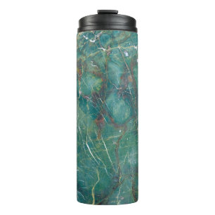 Malachite green marble texture, detail structure o thermal tumbler
