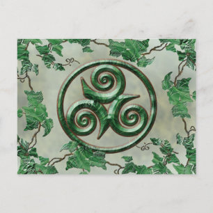 Malachite Ivy Triskel Postcard