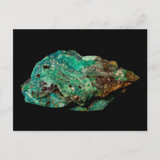 Malachite on Black Background Postcard