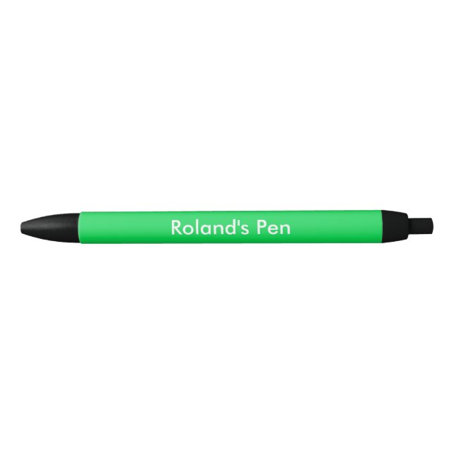 Malachite Personalized Black Ink Pen (Front)
