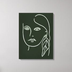 Malachite Portrait Canvas Print