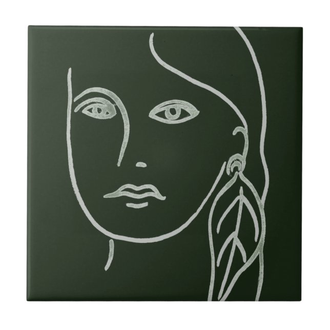 Malachite Portrait Tile (Front)