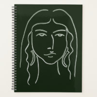 Malachite Portrait with Long Hair