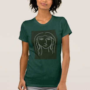 Malachite Portrait with Long Hair T-Shirt