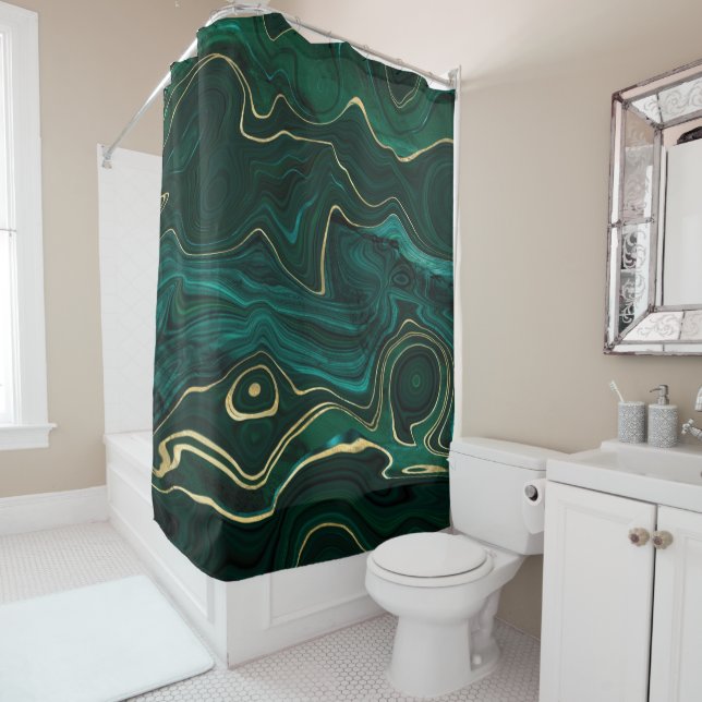 "Malachite Texture with Gold Strata" (In Situ)