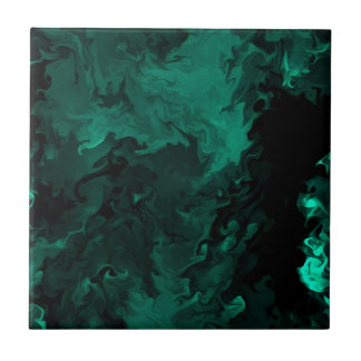 malachite tiles delicate floral pattern