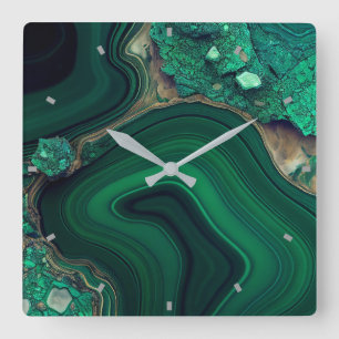 Malachite Wall Clock