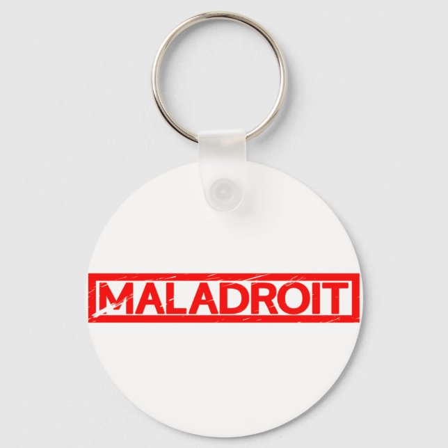 Maladroit Stamp Keychain (Front)