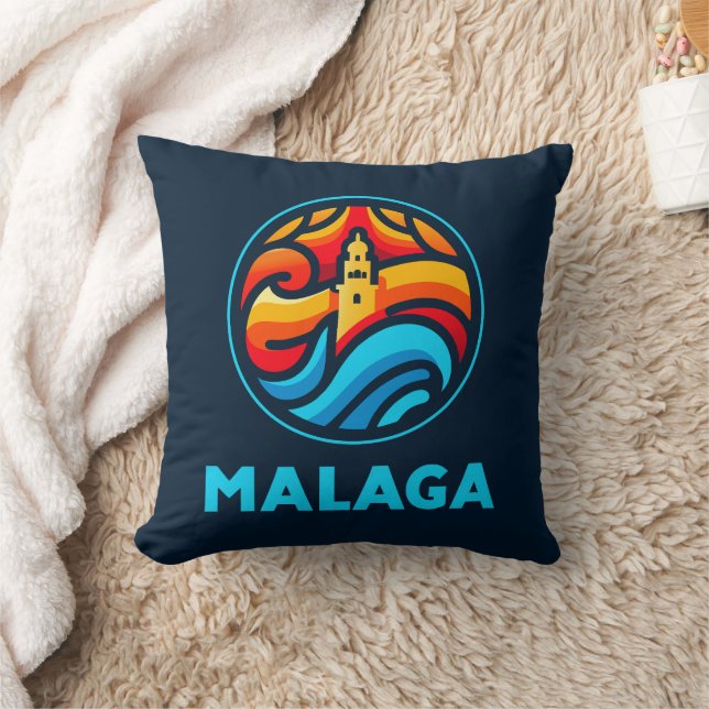 Malaga 3 throw pillow (Blanket)