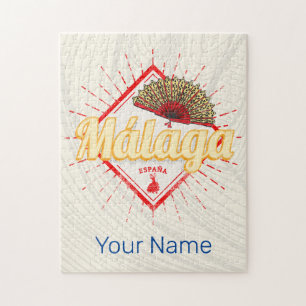 Malaga Andalusia Spain Retro Flamenco Vintage Jigsaw Puzzle
