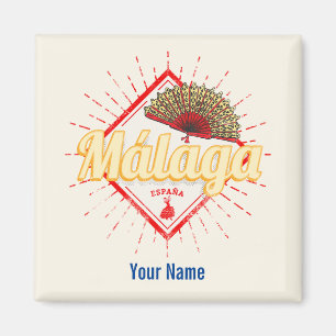 Malaga Andalusia Spain Retro Flamenco Vintage Lugg Magnet