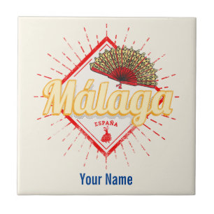 Malaga Andalusia Spain Retro Flamenco Vintage Tile
