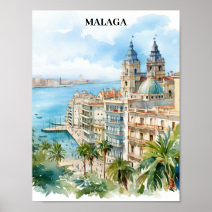 Malaga Andalusia Spain Travel  Poster