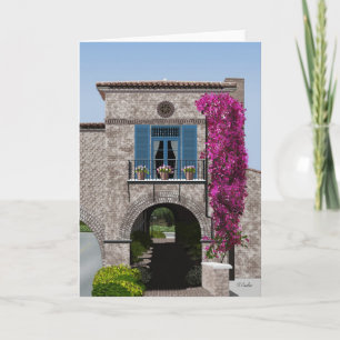 Malaga Cove Plaza greeting card, blank inside. Card