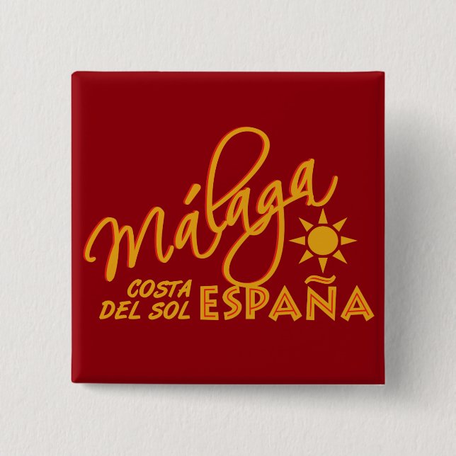 Málaga España custom button (Front)