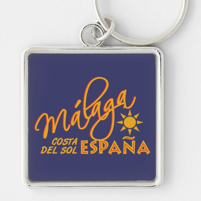Málaga España custom key chain (Front)