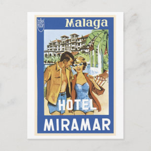 Malaga Hotel Miramar Postcard