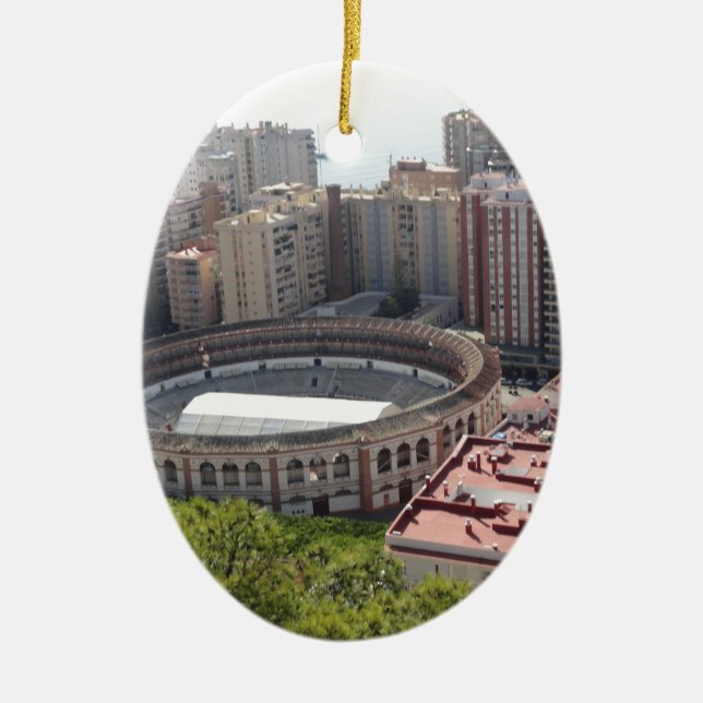 Malaga, Spain Ceramic Ornament (Front)