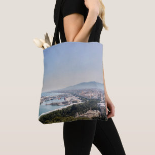 Malaga, Spain Panorama Tote Bag