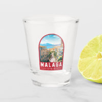 Malaga Spain Travel Art Vintage