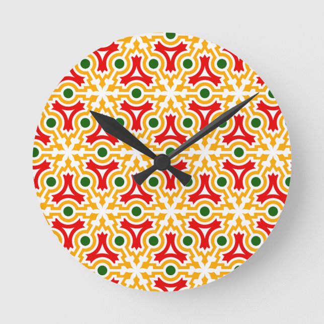 Malaga street walls 1 round clock (Front)
