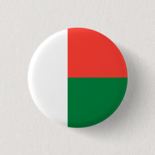 Malagasy Flag, Flag of Madagascar 1 Inch Round Button